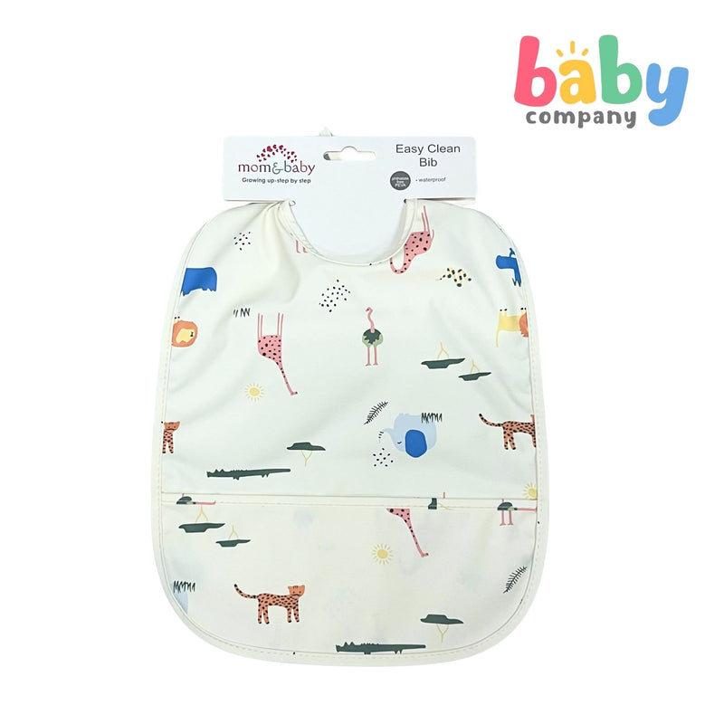 Mom & Baby Easy Clean Bib - Animals