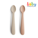 Mushie 2-Pack Silicone Feeding Spoons - Blush/Shifting Sand