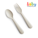 Mushie Spoon and Fork Set - Ivory