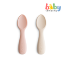 Mushie Toddler Starter Spoons 2-Pack - Blush/Shifting Sand