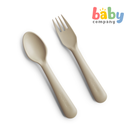Mushie Spoon and Fork Set - Vanilla