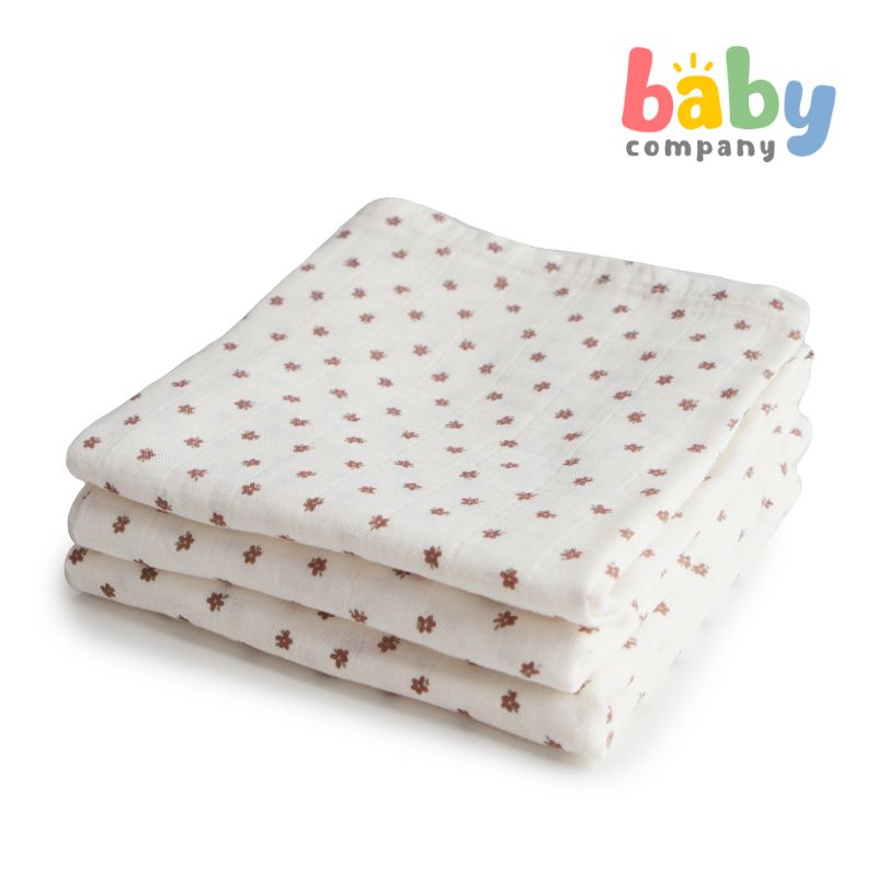 Mushie 3-pack Muslin Cloth - Bloom