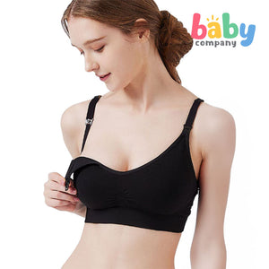 Mamaway Ultra Silky Seamless Maternity & Nursing Bra - Black