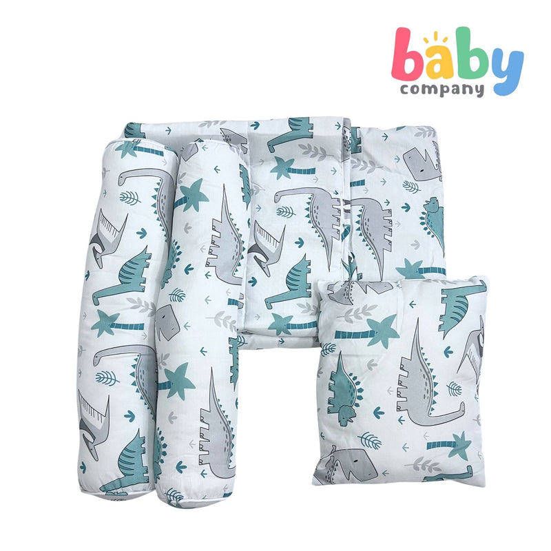 Bloom 4-Piece 28x52 Crib Set - Blue Classic Dino