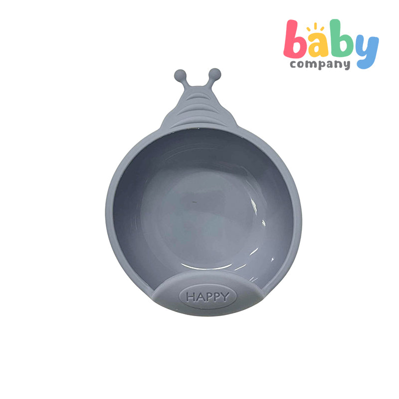 Little Sprout Snail Trail Silicone Bowl for Babies - Gray