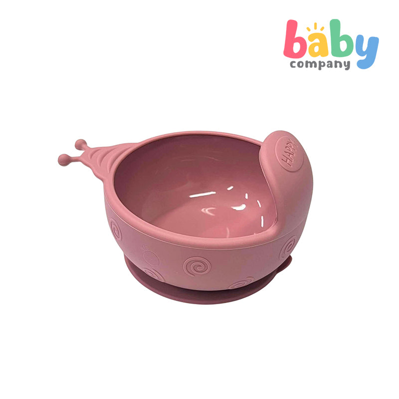 Little Sprout Snail Trail Silicone Bowl for Babies - Pink