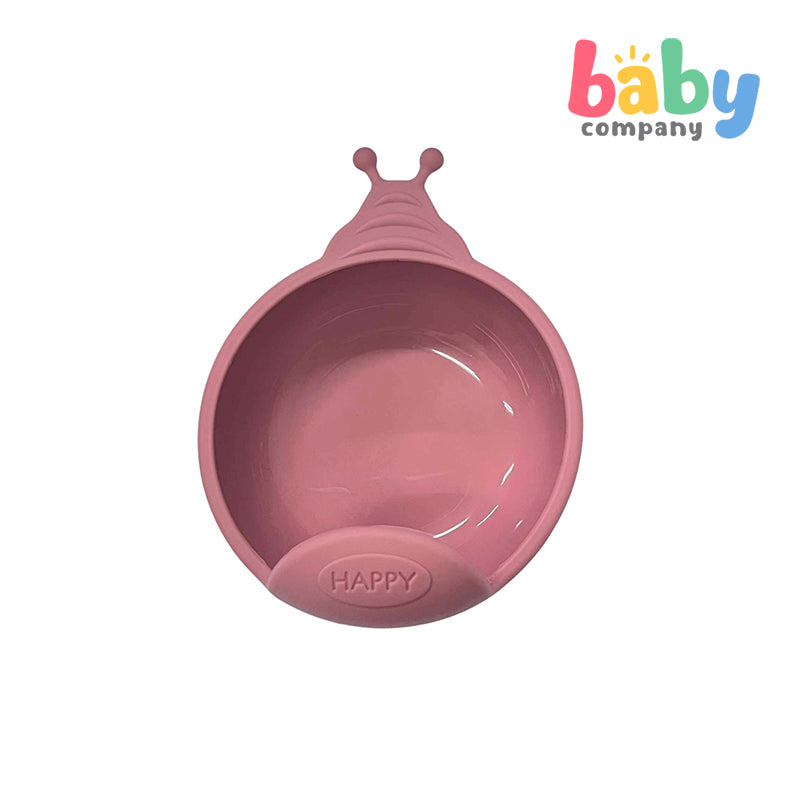 Little Sprout Snail Trail Silicone Bowl for Babies - Pink