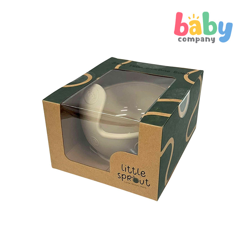 Little Sprout Snail Trail Silicone Bowl for Babies - Beige