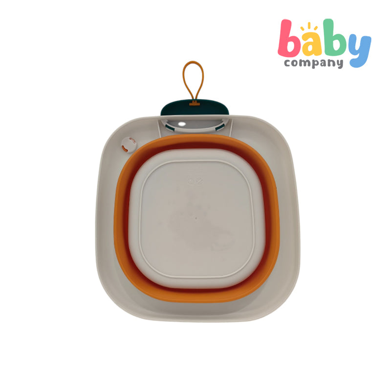 Babyhood Foldable Wash Basin - Orange