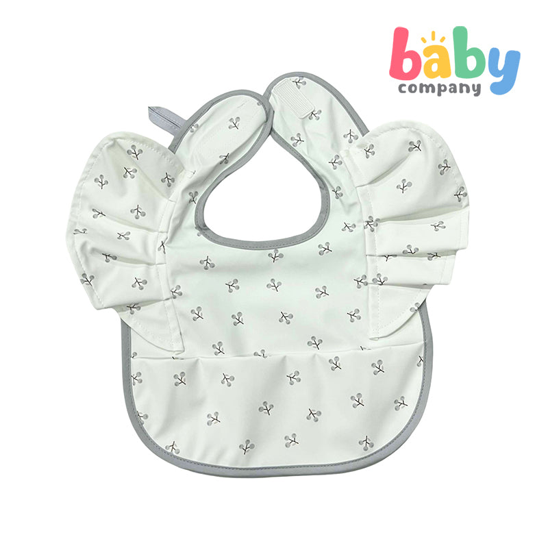 Little Sprout Wiggly Wonder Bib with Food Catcher - Loquat in Light Blue