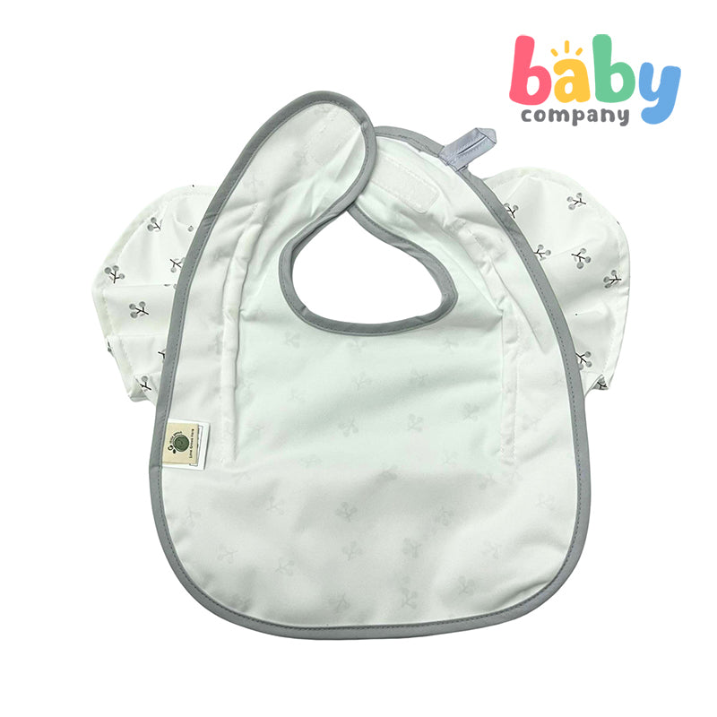 Little Sprout Wiggly Wonder Bib with Food Catcher - Loquat in Light Blue