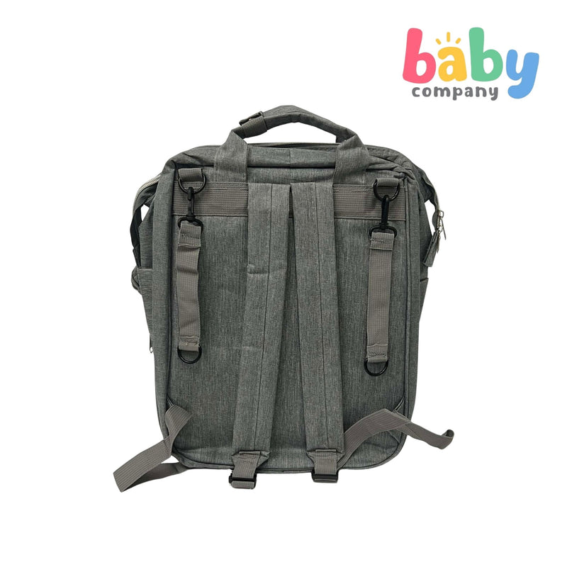 Happy Baby Diaper Bag with Built-in Crib - Gray