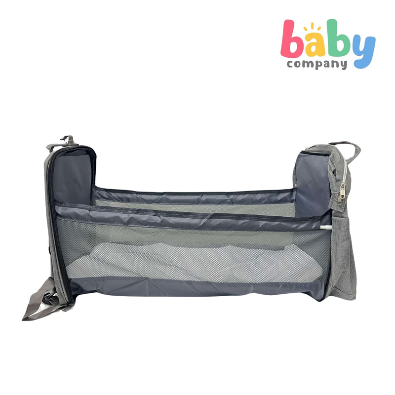 Happy Baby Diaper Bag with Built-in Crib - Gray