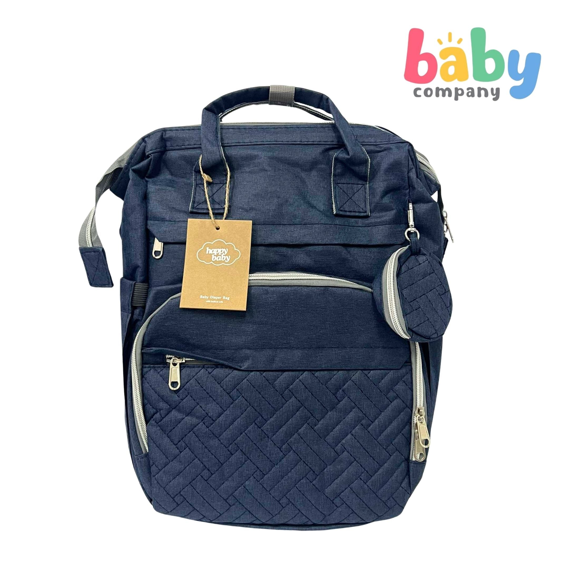 Happy Baby Diaper Bag with Built-in Crib - Denim – Baby Company