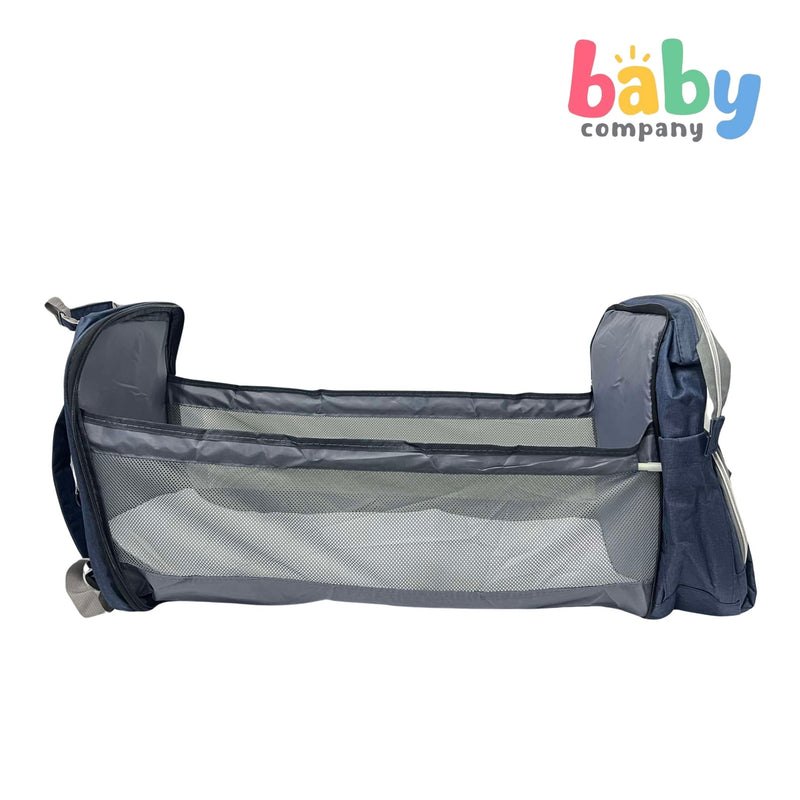 Happy Baby Diaper Bag with Built-in Crib - Denim