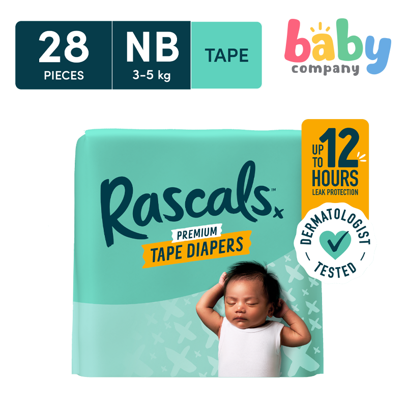 Rascal + Friends Tape Diaper Convenience Pack - Newborn, 28 Pads (Pre-order)