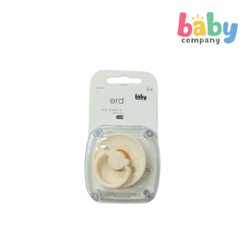 Erduo Baby Pacifier Stage 1 - Teddy Bear, Beige