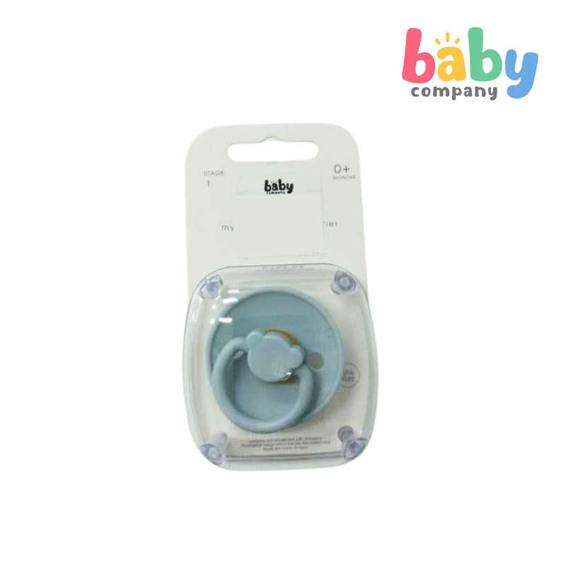 Erduo Baby Pacifier Stage 1 - Teddy Bear, Gray Blue