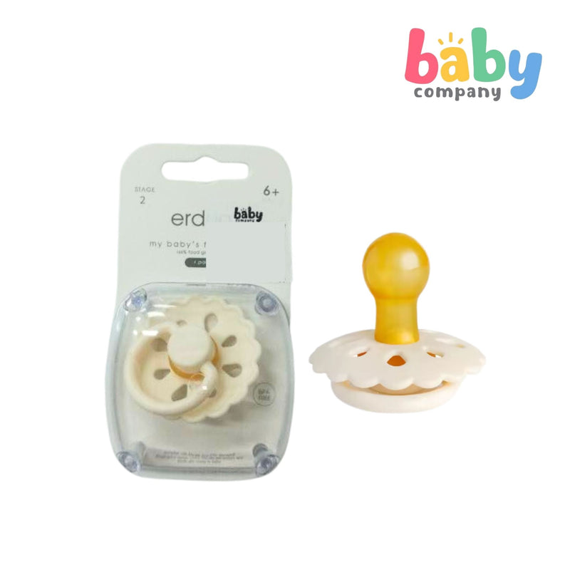 Erduo Baby Pacifier Stage 2 - Daisy Flower, Beige