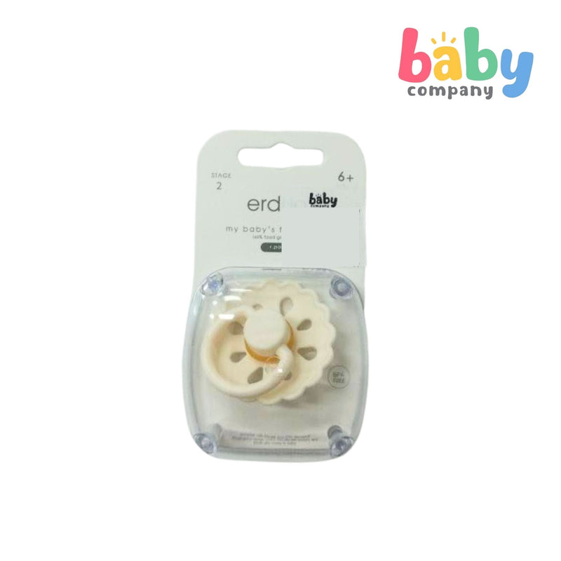 Erduo Baby Pacifier Stage 2 - Daisy Flower, Beige