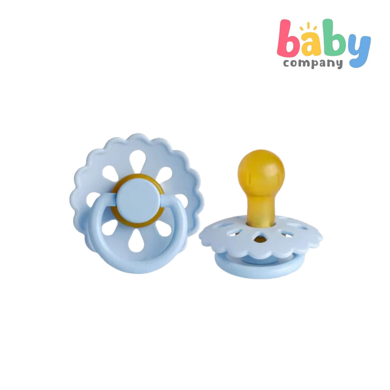 Erduo Baby Pacifier Stage 2 - Daisy Flower, Gray Blue