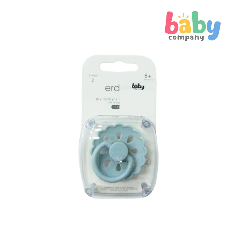 Erduo Baby Pacifier Stage 2 - Daisy Flower, Gray Blue