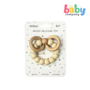 Erduo Wooden Silicone Teether Toy - Cream