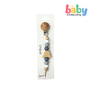 Erduo Wooden Silicone Pacifier Clip - Light Gray, Bear