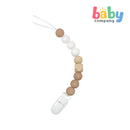 Erduo Wooden Silicone PP+ Pacifier Clip - Dusty Coral
