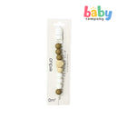 Erduo Wooden Silicone PP+ Pacifier Clip - Dusty Coral