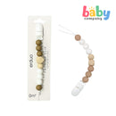 Erduo Wooden Silicone PP+ Pacifier Clip - Dusty Coral