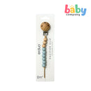 Erduo Wooden Silicone Pacifier Clip - Gray Blue