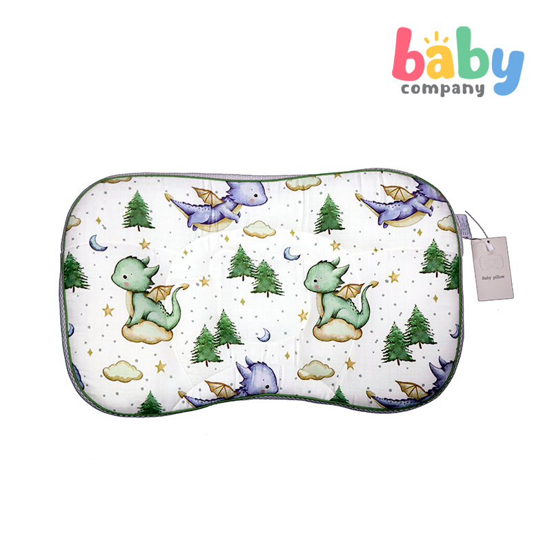 Baby Company Baby Head Pillow - Green Dino