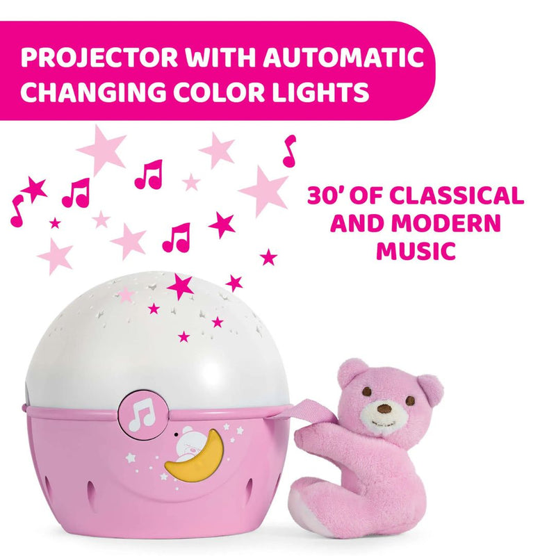Chicco First Dreams Next 2 Stars Cot Projector 0m+ - Pink