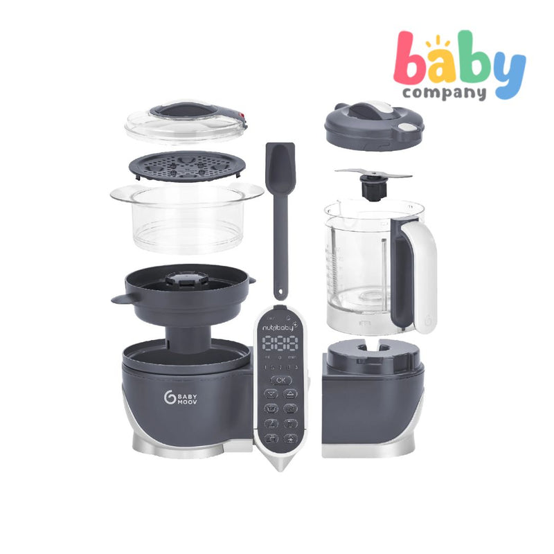 Babymoov Nutribaby+ 6-in-1 Multi-Purpose Baby and Adult Food Processor - Industrial Grey