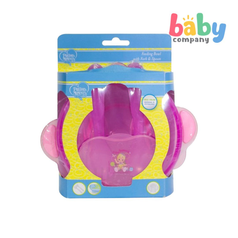 Precious Moments Anti Skid Feeding Bowl with Spoon and Fork