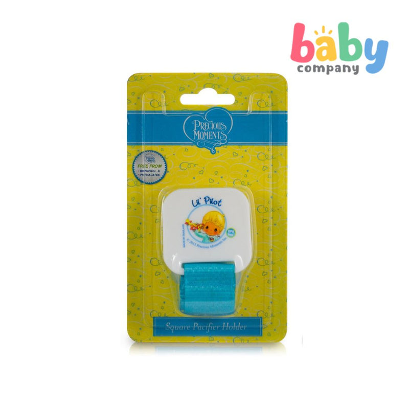 Precious Moments Square Clip Pacifier With Silicone Holder
