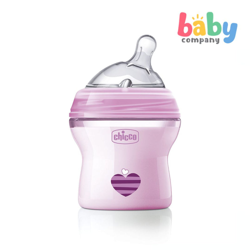 Chicco NaturalFeeling Baby Feeding Bottle 150ml - Pink