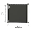 Summer The Thruway 52W Series Pet and Baby Retractable Gate with Tuck Away Mesh, Openings up to 52" Wide - Black