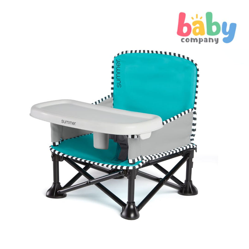 Summer Infant Pop ‘N Sit® Folding Booster Seat - Aqua Sugar