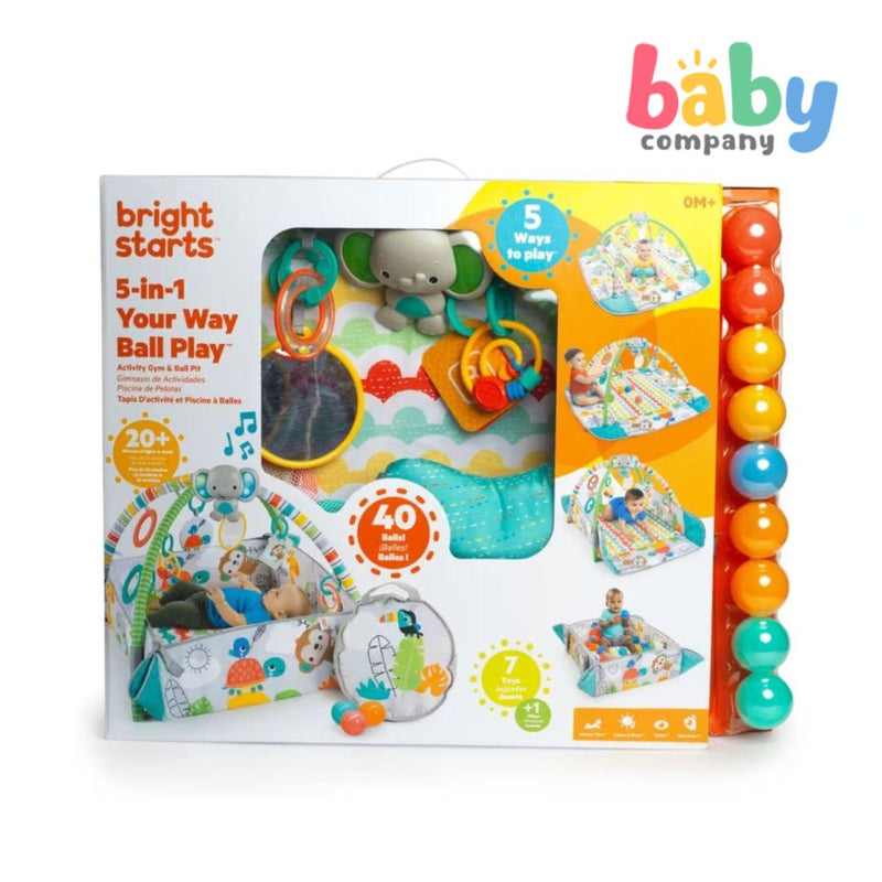 Kids II Bright Starts 5-in-1 Your Way Ball Play Baby Activity Gym & Ball Pit - Totally Tropical