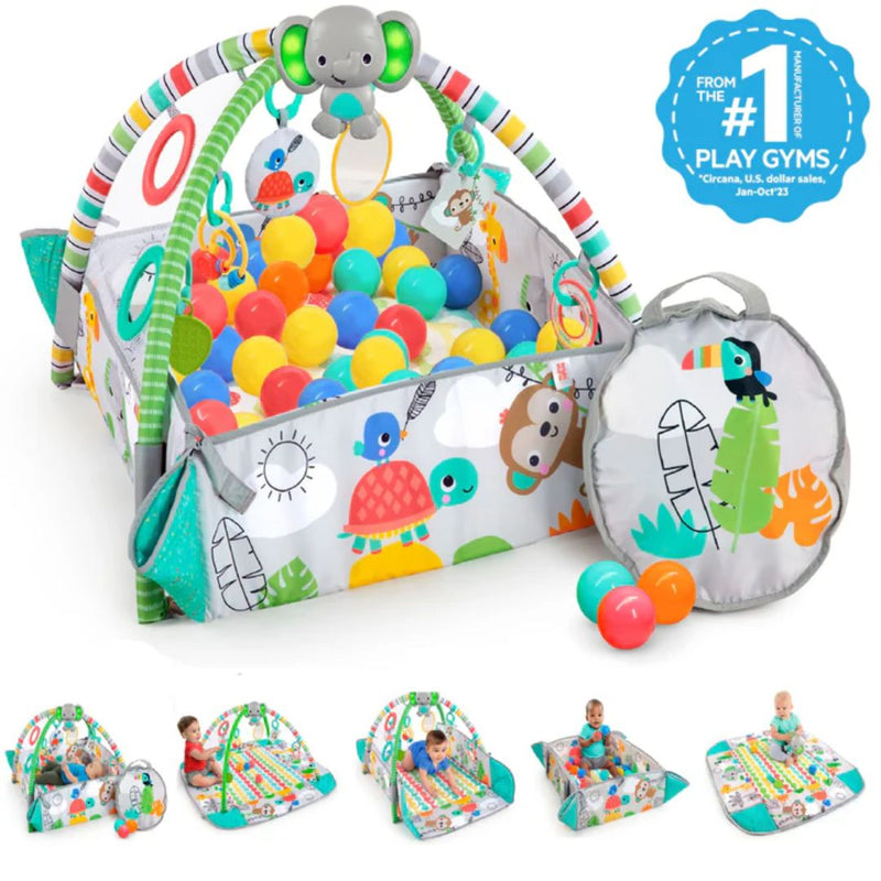 Kids II Bright Starts 5-in-1 Your Way Ball Play Baby Activity Gym & Ball Pit - Totally Tropical