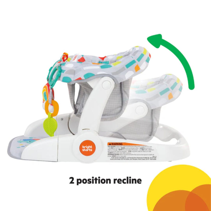 Kids II Bright Starts Learn-to-Sit 2-Position Floor Seat - Playful Paradise