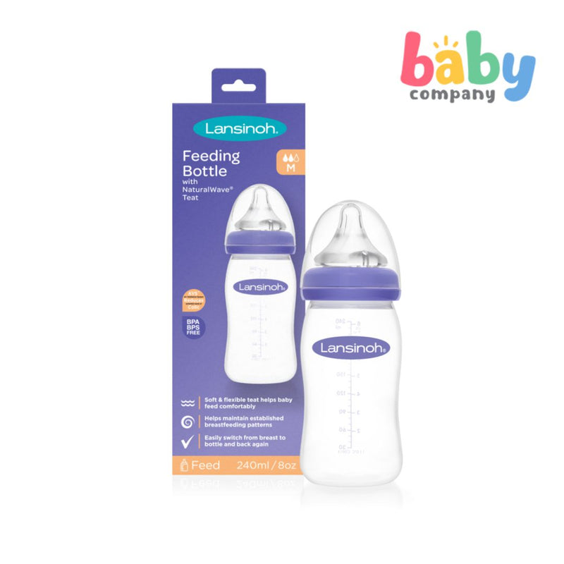 Lansinoh Baby Feeding Bottle with NaturalWave® Teat 240ml