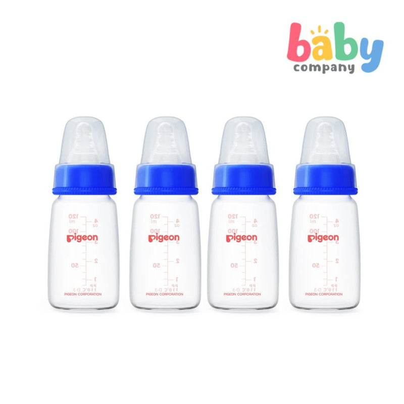 Pigeon 4-Pack RPP Baby Feeding Bottle 120ml/4oz - Blue