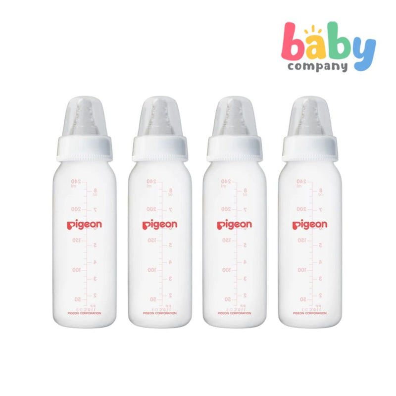 Pigeon 4-Pack RPP Feeding Bottle 240ml/8oz - White