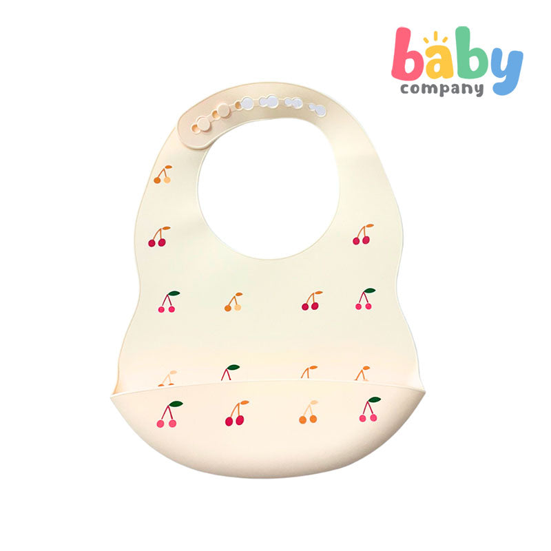 Peekaboo Silicone Bib - Cherry