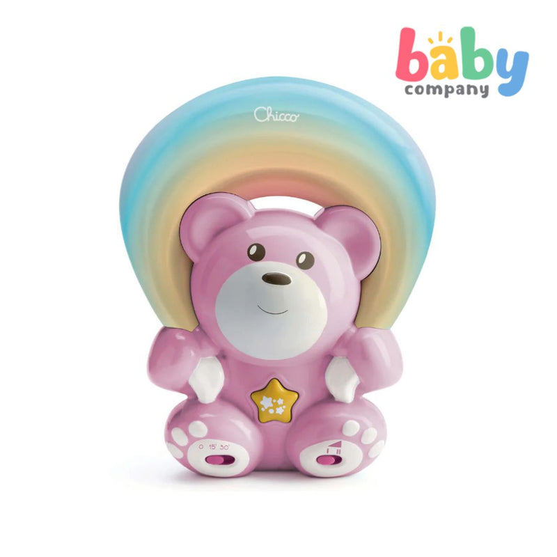 Chicco Rainbow Bear Projector with Lights & Calming Music 0m+ - Pink