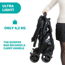 Chicco Ohlala 3 Lightweight Stroller - Jet Black
