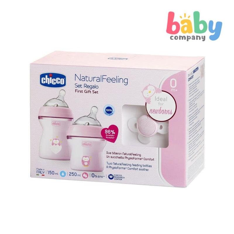 Chicco Natural Feeling First Gift Set 0m+ - Pink